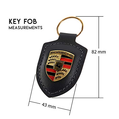 Image of Porsche Genuine Key Chain Ring Vehicle Keys Crest Keyfob