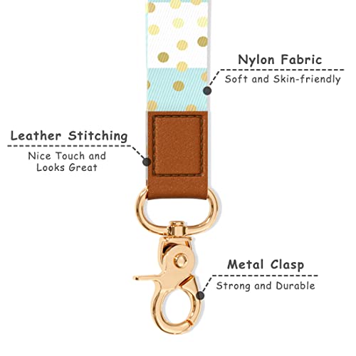 Image of Wrist Lanyard Key Chain, Cute Wristlet Strap Keychain Holder for Women Men Car Keys ID Badges Card Wallet Phone Camera