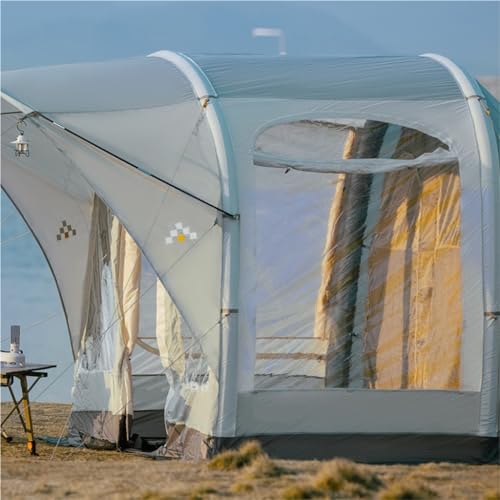 Carpa de camping portátil inflable 2 habitaciones y sala miniatura 6
