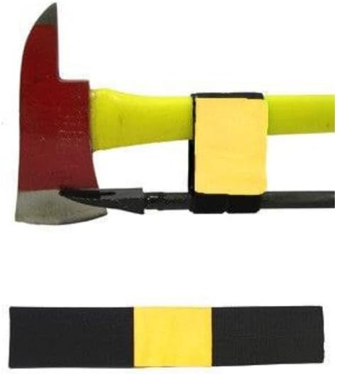 LINE2design Reflective Yellow Marrying Strap - One-Handed Carry for Axe and Halligan with Secure Hook-And-Loop Fastener