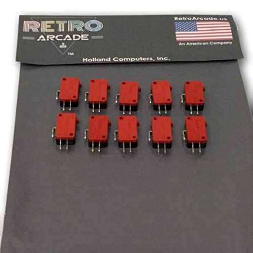 Zippy Microswitch Used for Switch Function in Most Arcade Push Buttons, 10 Pack