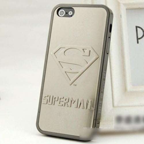 Amtopseller Galvanizing The Avengers Back Cover Shell Bumper Customizing Case for iphone 5/5s (Superman, Grey)