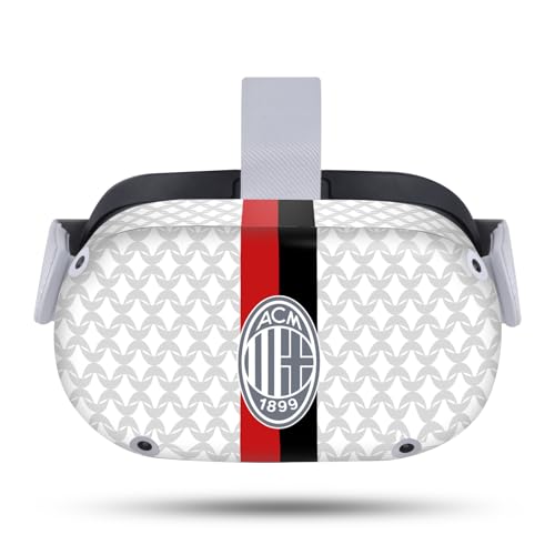 Head Case Designs Officially Licensed AC Milan Away 2023/24 Crest Kit Vinyl Sticker Skin Decal Cover Compatible with Meta Quest 2