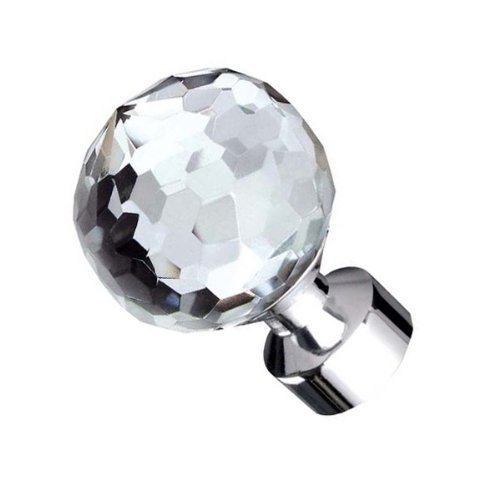 Speedy Product Barras Poles Apart Crystal Finial PK2 Cromado 28 mm