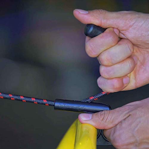 SPIDER Heavy-Duty Bungee Cords with Hooks, Adjustable & Locking Length, Tie-Down, Streches 7" to 70", 2-Pack