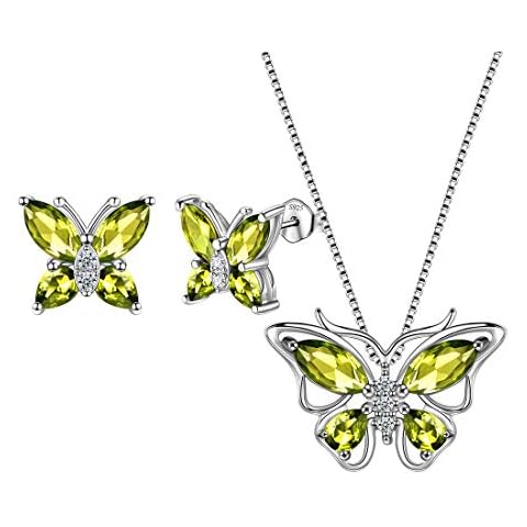 Aurora Tears Green Peridot Necklace and Earrings Set Cover