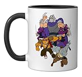 Teenage Mutant Ninja Turtles Shredder, Rocksteady and Bebop Ceramic Mug, Black/White
