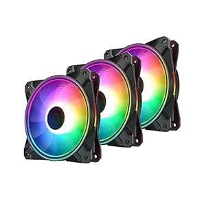 DEEPCOOL CF120 Plus 3 IN 1 RGB 120 mm Case Fan/Cooler| Support A-RGB motherboard synchronization – DP-F12-AR-CF120P-3P