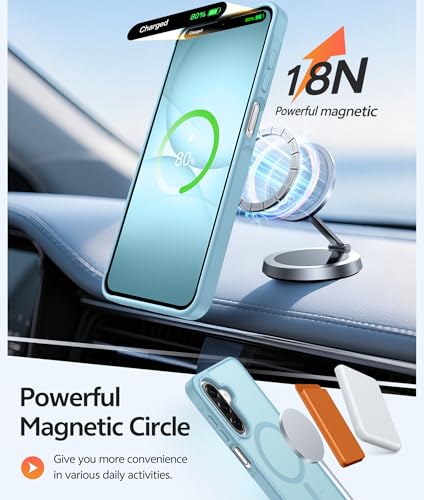 Image of FNTCASE for Galaxy A17 /A16 5G Phone Case: for Samsung A17 Cases [Compatible with Magsafe] [Screen Protector] Matte Translucent Military Grade Protection for Samsung A 17 & A 16 4G Cover - Teal