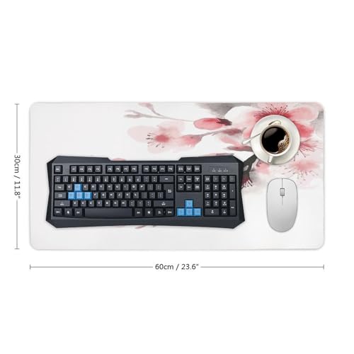 Mouse pad grande antideslizante estilo pink cherry miniatura 2