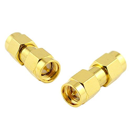 Kaunosta RF Coaxial Adapter Connector SMA Coax Jack Connector SMA Male to SMA Male for Antenna Plug Pack Wireless LAN Device(2-Pack)