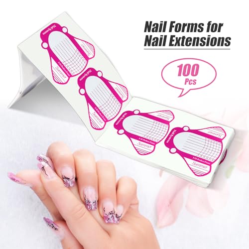 Hanyousheng Nagel Schablonen, 100 Stück Nagelform Guide, Modellier Schablone Selbstklebend, Aufkleber Nagelschablonen, für Gel Nägel, Nagel Verlängerung