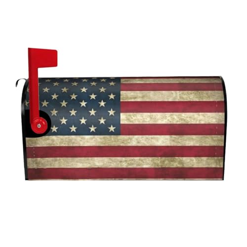 Copertura magnetica per cassetta postale con stampa bandiera americana, decorazione curva da giardino, striscia magnetica morbida