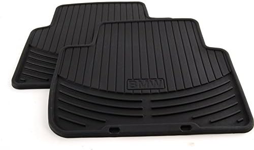 BMW All Weather Rear Rubber Floor Mats 323 325 328 330 Sedan & Wagon (1999-2005), Coupe (2000-2006) - Black