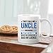 Panvola Uncle Partner In Crime Uncle Gifts From Niece Nephew Brother Sister Father's Day Appreciation Gifts Tio Funcle Novelty Drinkware Ceramic Mug (White, 11 oz)