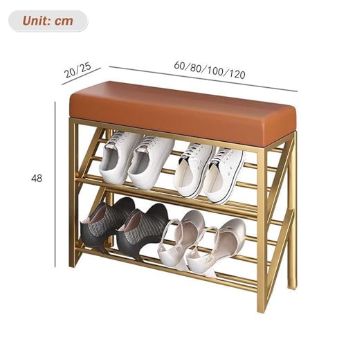 Solution de rangement peu encombrante : banc chaussures métal