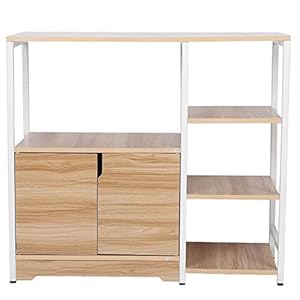 TENTI Schrank-Haushalts-Dreischicht-Lagerregal mit Schrank-Küchen-Lagerschrank-Schrank