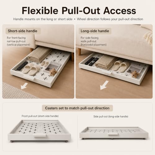 Fokyfok-Under-Bed-DrawersUnder-Bed-StorageUnder-Couch-Drawer1PC-3-inch-tallWheeledExpandableSlimShallow19-30-x-14-22Helps-Keep-Pet-Toys-from-Rolling-Under-FurnitureHandle