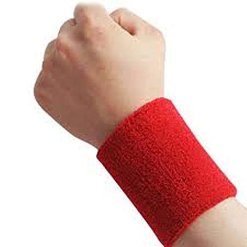 CASHWIN Sweatband Wrist Band/Wrist Support for Gym and Sports Activities (RED) (B081VR31VX) Amazon Price History, Amazon Price Tracker