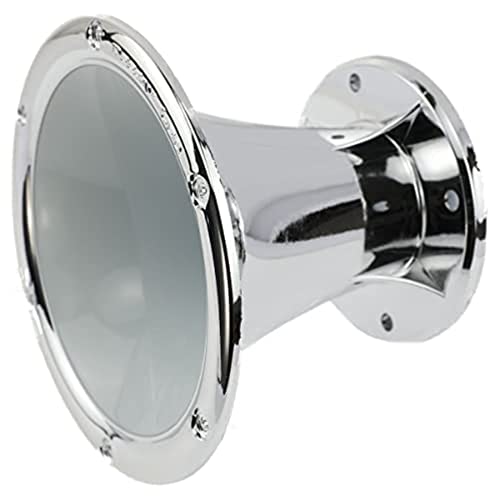 DEEJAY LED TBH2INHORNWHSILV Bolt-on Horn Flare with 2-inch Throat for 2-inch Compatible High Frequency Drivers - White Silver by DEEJAY LED - Used condition - US$19.25