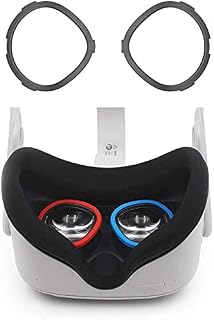 Olixar Lens Protectors for Oculus Quest 2 VR Headset - Prevent your Glasses from Scratching your Oculus Quest 2 Lenses - 3 Sizes Included, Oculus Quest 2 Accessories - Red & Blue