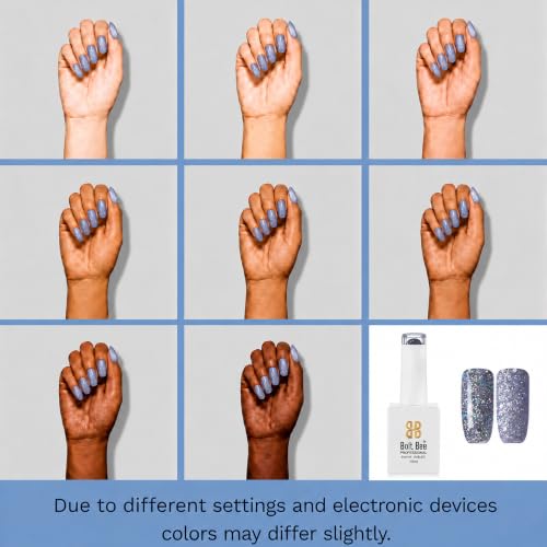 Image of BOLT BEE 15ML Gel Nail Polish 1Pc Clear Pink Glitter Nail Polish Soak Off UV LED Nail Gel Polish Nail Art Starter Manicure Salon DIY at Home, 0.5 OZ (1) (91)