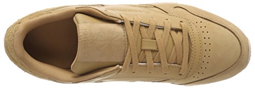 Image of Reebok Women's Classic Leathers Gymnastics Shoes, Brown PRM Soft Camel Bare Beige White PRM Soft Camel Bare Beige White, 5.5 us