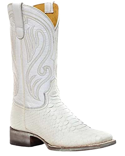 Women's Oakley Python Backcut Exotic Western Fashion Boot Square Toe - 09-021-6500-8486 WH 9.5 M US