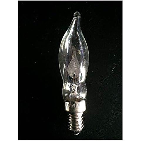 4 x Premier Replacement Flicker Candle Light Bulbs for Christmas Arches and Bridges 1.5 Watt 230 Volt E10 Screw Fitting RF7 Cover
