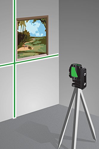 Johnson Level & Tool 40-6656 Self-Leveling Cross-Line Laser With Greenbrite Technology, Green, 1 Laser #TOP4