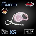 FLEXI® Comfort Bande de laisse rétractable pour chien, petite, 10 ft - Rose/Rose: Allemande, originale flexi laisse, qualité durable pour les chiens jusqu'à 26 lbs, sans angle, marche, système de freinage fiable