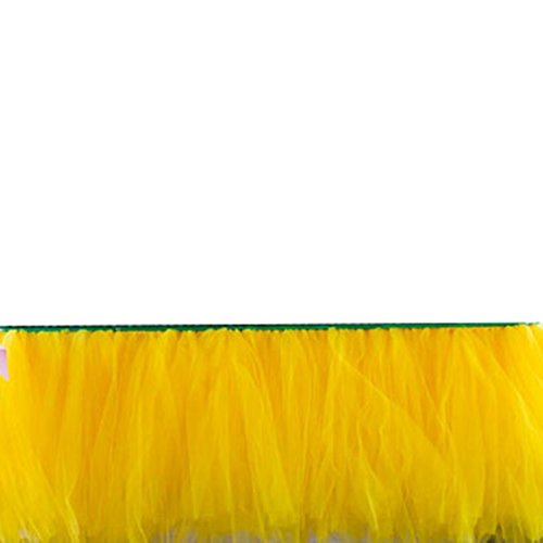 Ketamyy Tul Romance Tutu Falda De Mesa De Tul para Mesa De Boda Decoración De Cumpleaños De Princesa, Improvisación De Boda Navidad Día De San Valentín Baby Shower Amarillo 100cm*80cm