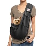 Artisome Pet Dog Sling Carrier Reversible Adjustable Opening Travel Hand-Free Safe Bag Small Puppy B