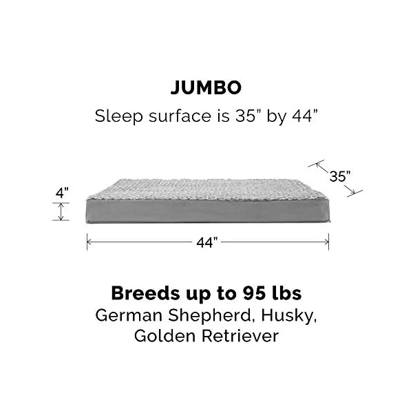 Furhaven Replacement Dog Bed Cover Ultra Plush Faux Fur & Suede Mattress, Machine Washable