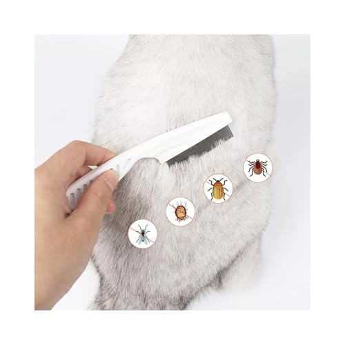 Image of 2 Pcs Pet Grooming Comb, Stainless Steel Dog Cat Grooming Combs with Stainless Steel Teeth, Pet Dematting Tools, for Small, Medium & Large Pets