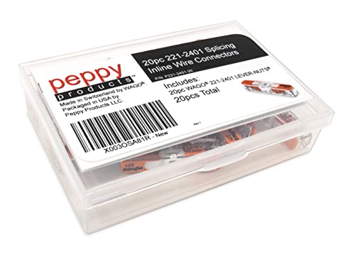 Wago 221-2401 Lever Nuts Compact Splicing Inline Wire Connectors With Case | 20Pc #TOP1