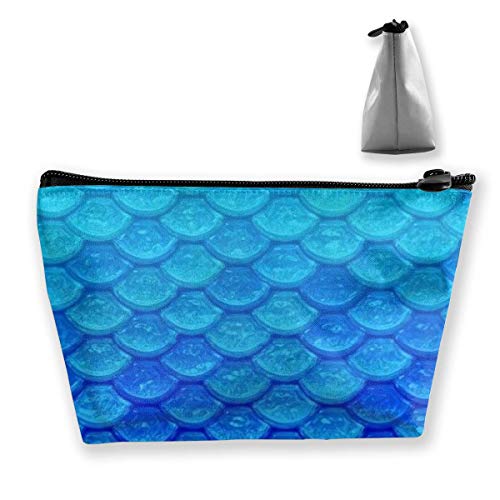 Preisvergleich Produktbild Leichte Mehrzweck-Aufbewahrungstasche mit Reißverschluss, Trapezform, kleine Kosmetiktasche, Make-up-Tasche, Münze, Handy, Geldbörse, Bleistifttasche (Schneemann mit Weihnachtsbaum)