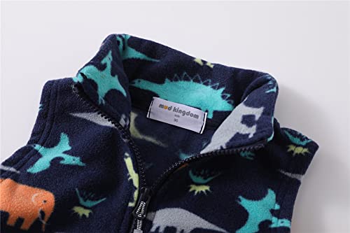 Image of Mud Kingdom Boys Girls Polar Fleece Vest Jacket Ligntweight Plain Vest Full Zipper Sleeveless