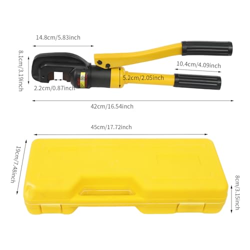 Przenośne hydrauliczne narzędzie do cięcia prętów zbrojeniowych – 13 ton ręczny nóż do żelaza w kształcie litery C, cięcia 4–22 mm, idealne do budowy i energii elektrycznej, w zestawie pudełko do