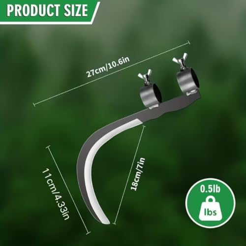 Image of Shree Somgiri Grass Sikle Cutter Head, Manganese Steel Blade, 20 cm Curved Blade, Silver, Manual Operation for Grass and Weeds