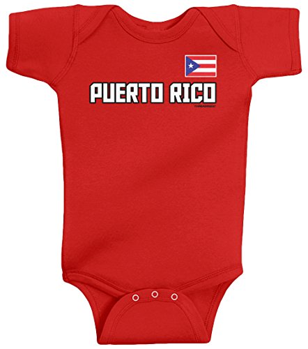 Threadrock Unisex Baby Puerto Rico National Pride Bodysuit
