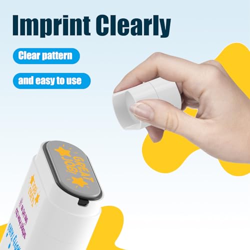 Image of 8-in-1 Teacher Stamps for Grading, Classroom & Homework - Colorful Self-Inking Set