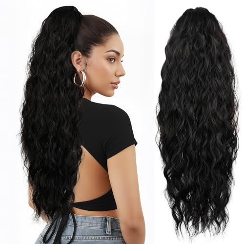 LEEONS 26 inch Drawstring ponytail Extension