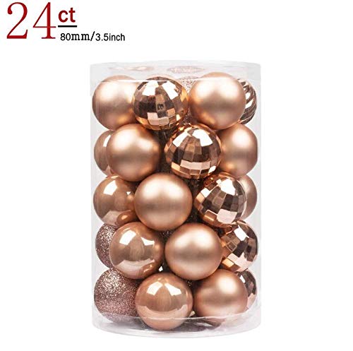 AMDX - Bola de Navidad inastillable (24 Unidades, 80 mm)