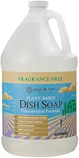 Ginger Lily Farms Botanicals Plant-Based Liquid Dish Soap, Concentrated Formula with Max Grease Cleaning Power, Cruelty-Free, Fragrance-Free, 1 Gallon Refill (128 Fl. Oz.)