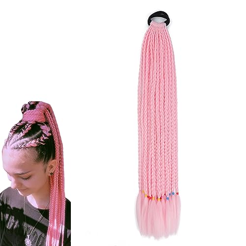 prinfantasy Braiding Hair Extensions Braiding Hair Fashion Synthetic Braid Hair Extensions for Women Braiding Pink Hair for Braiding Wigs Cosplay BZ134