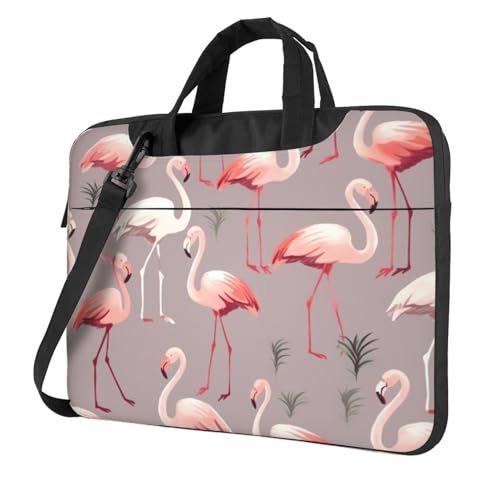Bolsa Tote para Laptop con diseño de flamencos rosados miniatura 1