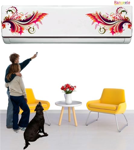 Image of '3D Nature Colorful Splash flower'' AC Sticker (96 cm x30 cmx 24 cm)