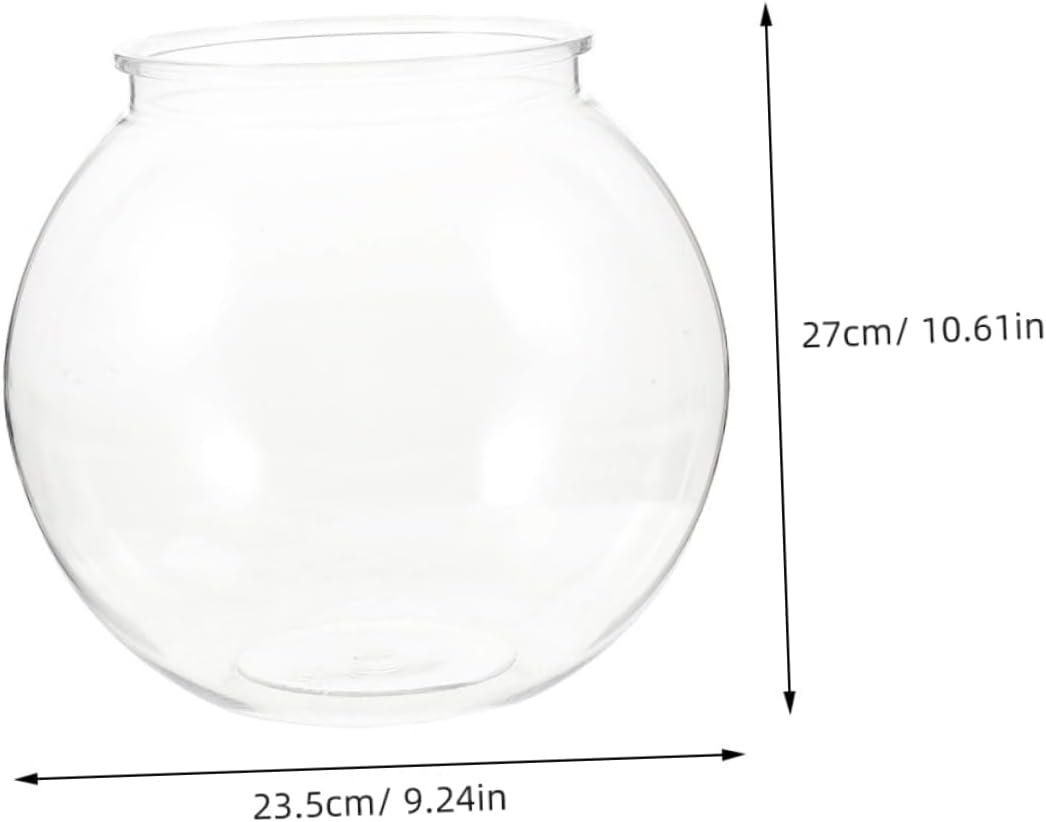 Clear Bowl Portable Fish Tank for Home Office Small Aquarium for Betta and Shrimp Modern Design for Tabletop Decor and Shatterproof for Aquatic Ecosystem
