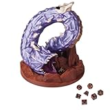 WodGod Dice Tower, Purple worm Dice Tower, D&D Rolling Trays, Tabletop RPGs Accessories, 7 Pieces of Multi-Faceted Dice Included, For Adult Tabletop RPG Gamers